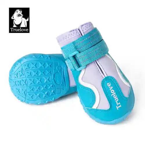 Barkbutler Truelove water resistance dog shoes with TPR Sole - Algiers Blue-Lavender