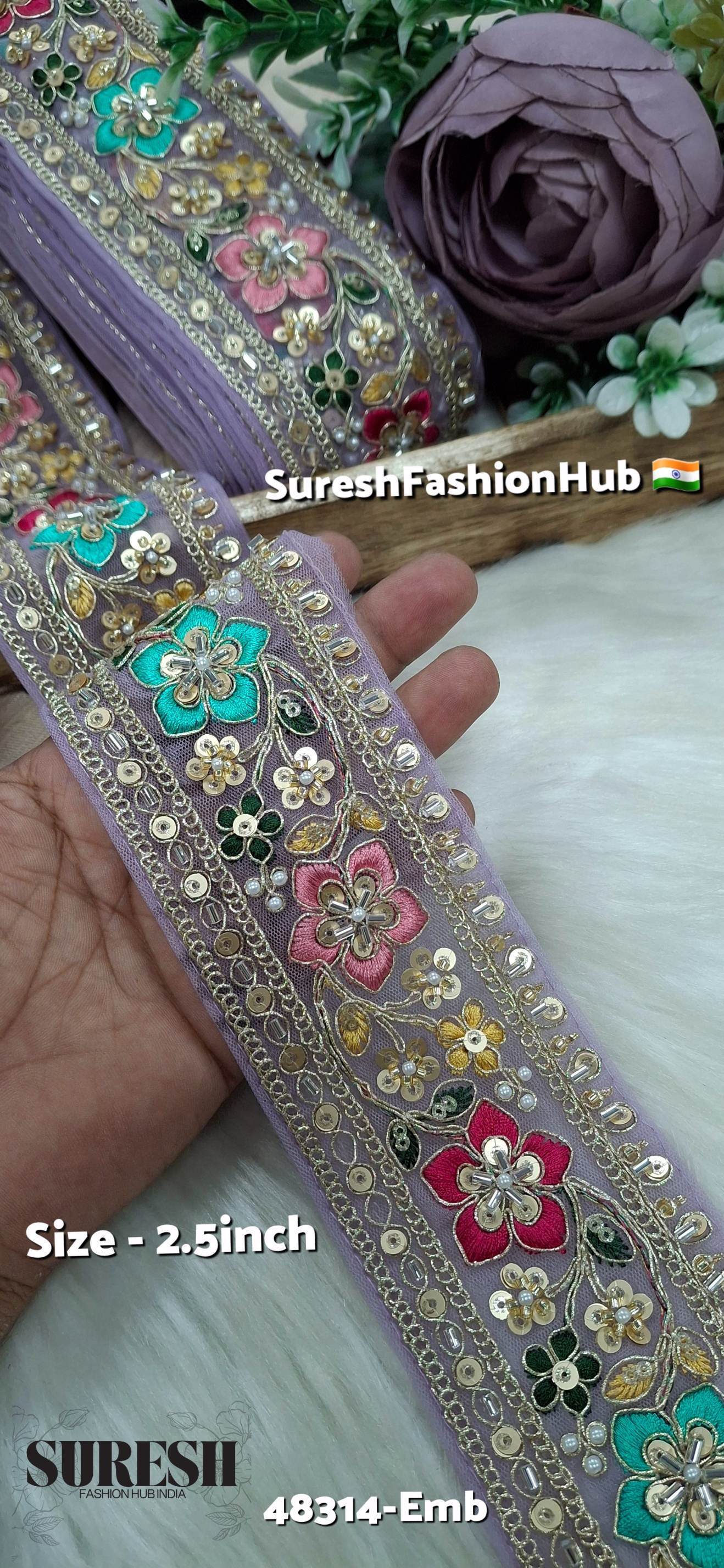 Kaddana Floral Embroidery Lace