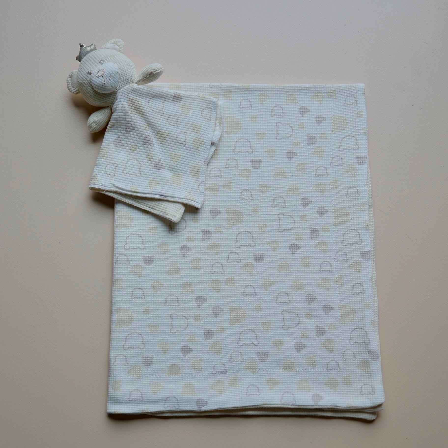 Royal Snuggle Bear Blanket and Hanky Set
