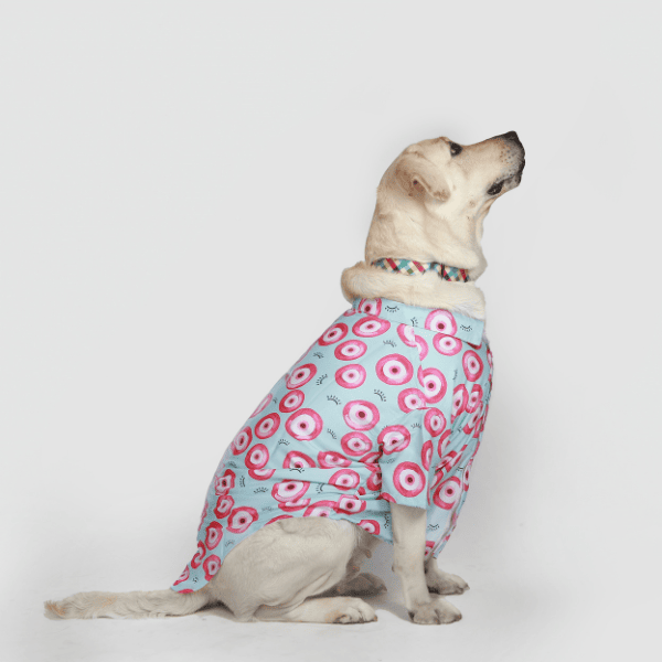 Ezra Polyester Blend Dog Shirt - Pink Lucky