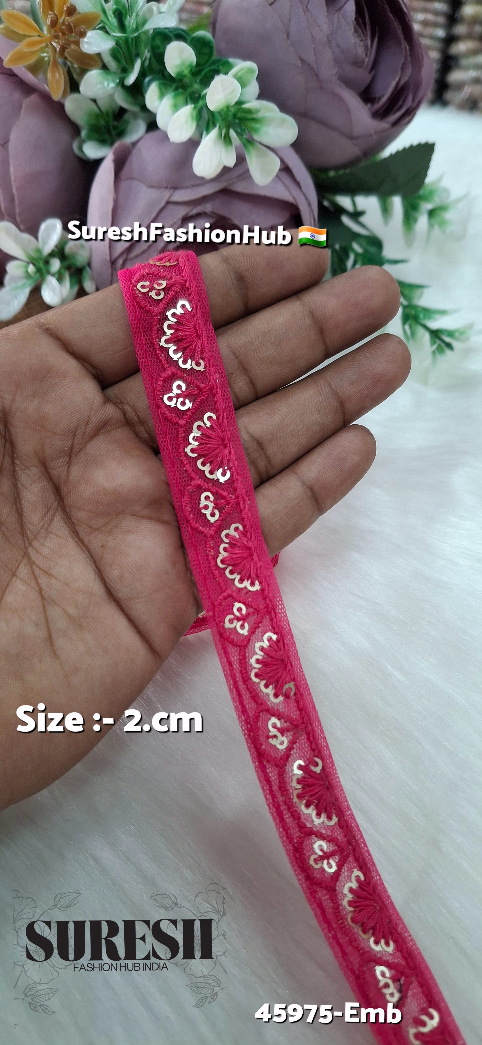Rani Tone-on-Tone Net Embroidery Lace