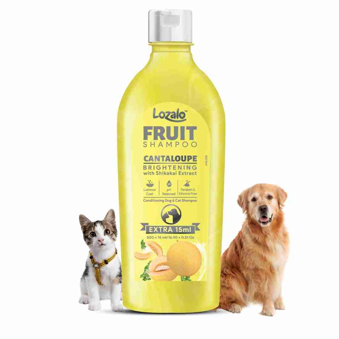 Lozalo Fruit Shampoo for Dogs & Cats 515 ml, Cantaloupe