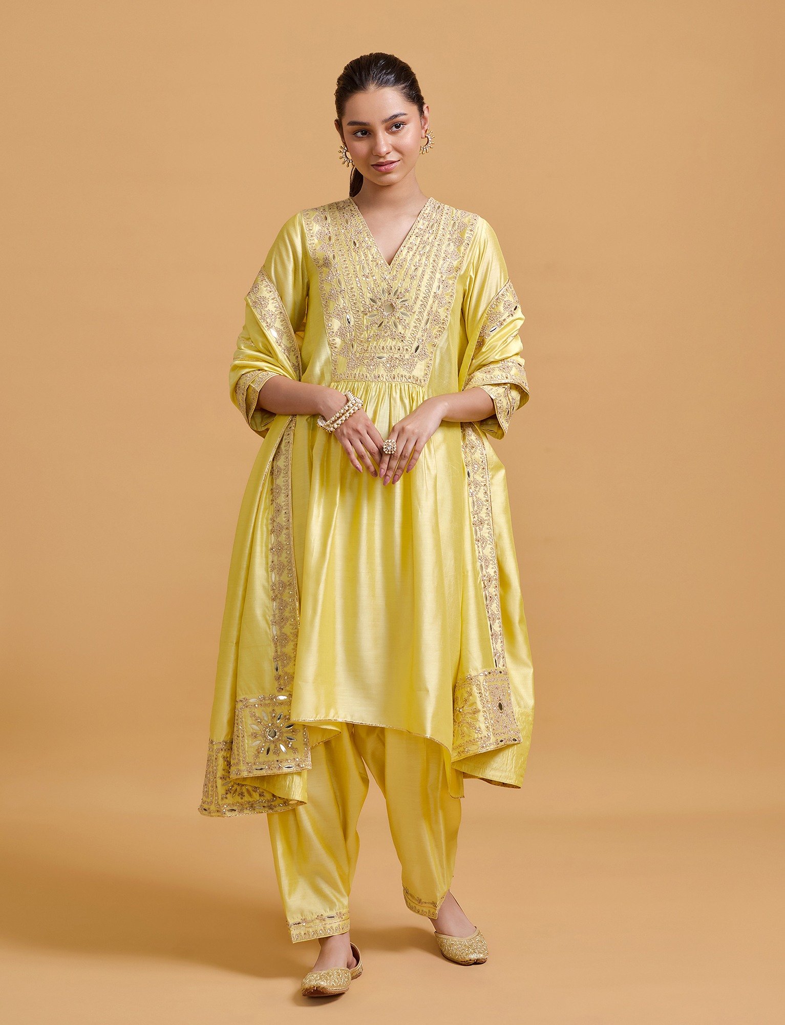 Zeenat Yellow Kurta Salwar Set