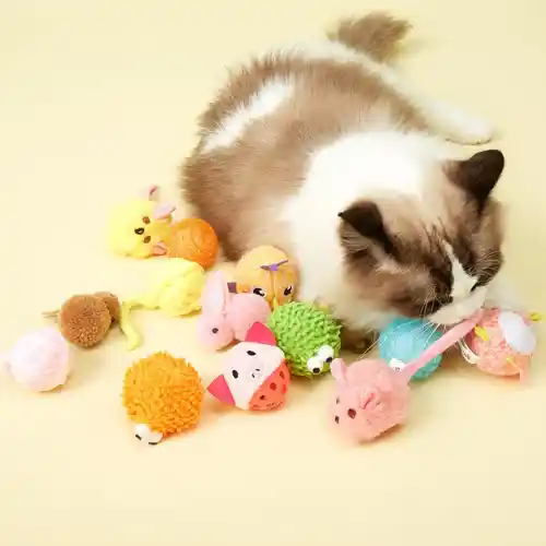 Barkbutler Fofos Geek Ball Chew Toy for Cats (1 Piece, Assorted)