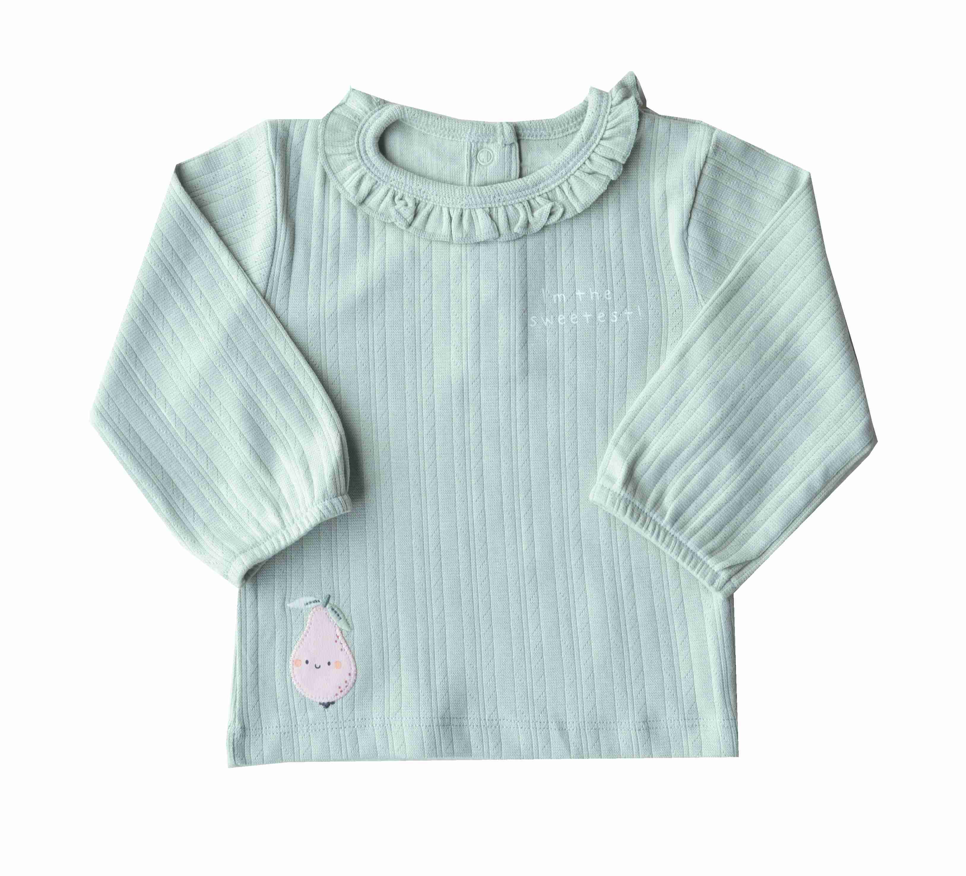 Baby Girls Top with full sleeves;Color-Green