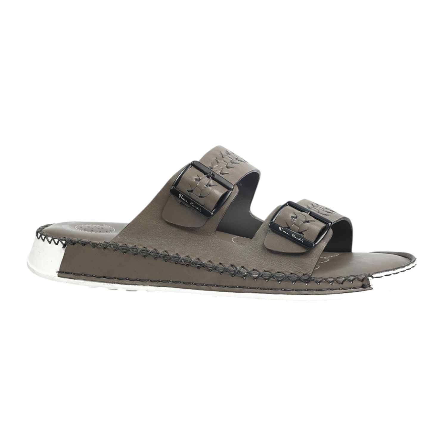 Mens Leather slipper Grey