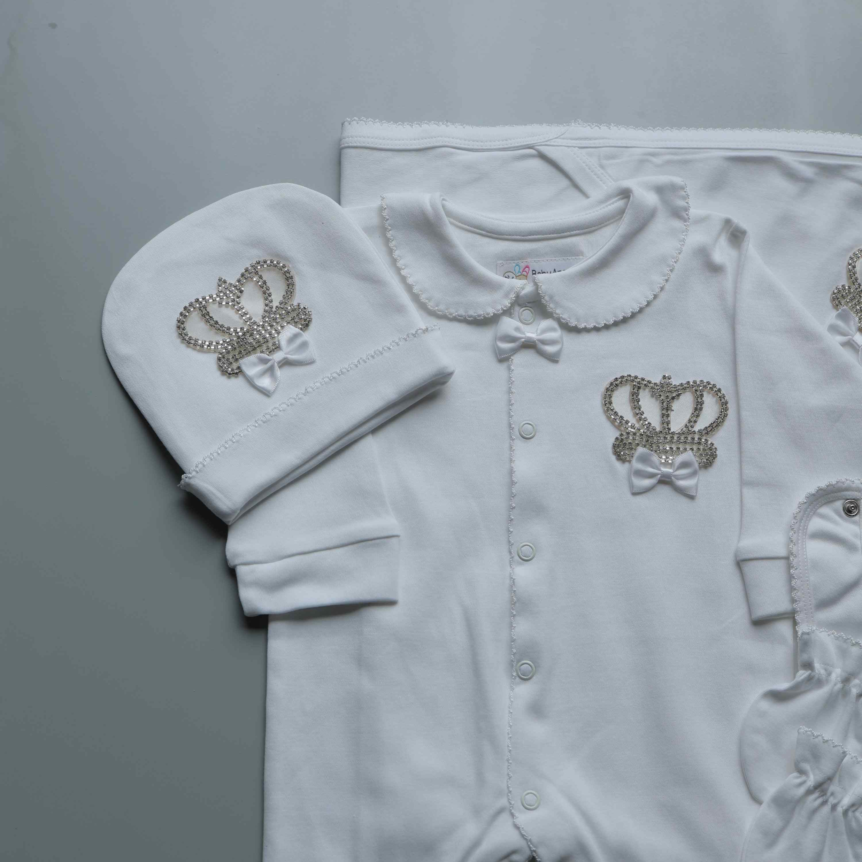 Feather Crown Romper Set