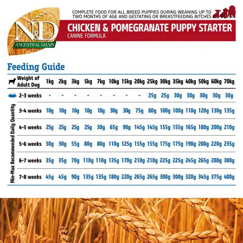 Farmina N&D Dog Ancestral Grain Chicken And Pomegranate Starter Puppy