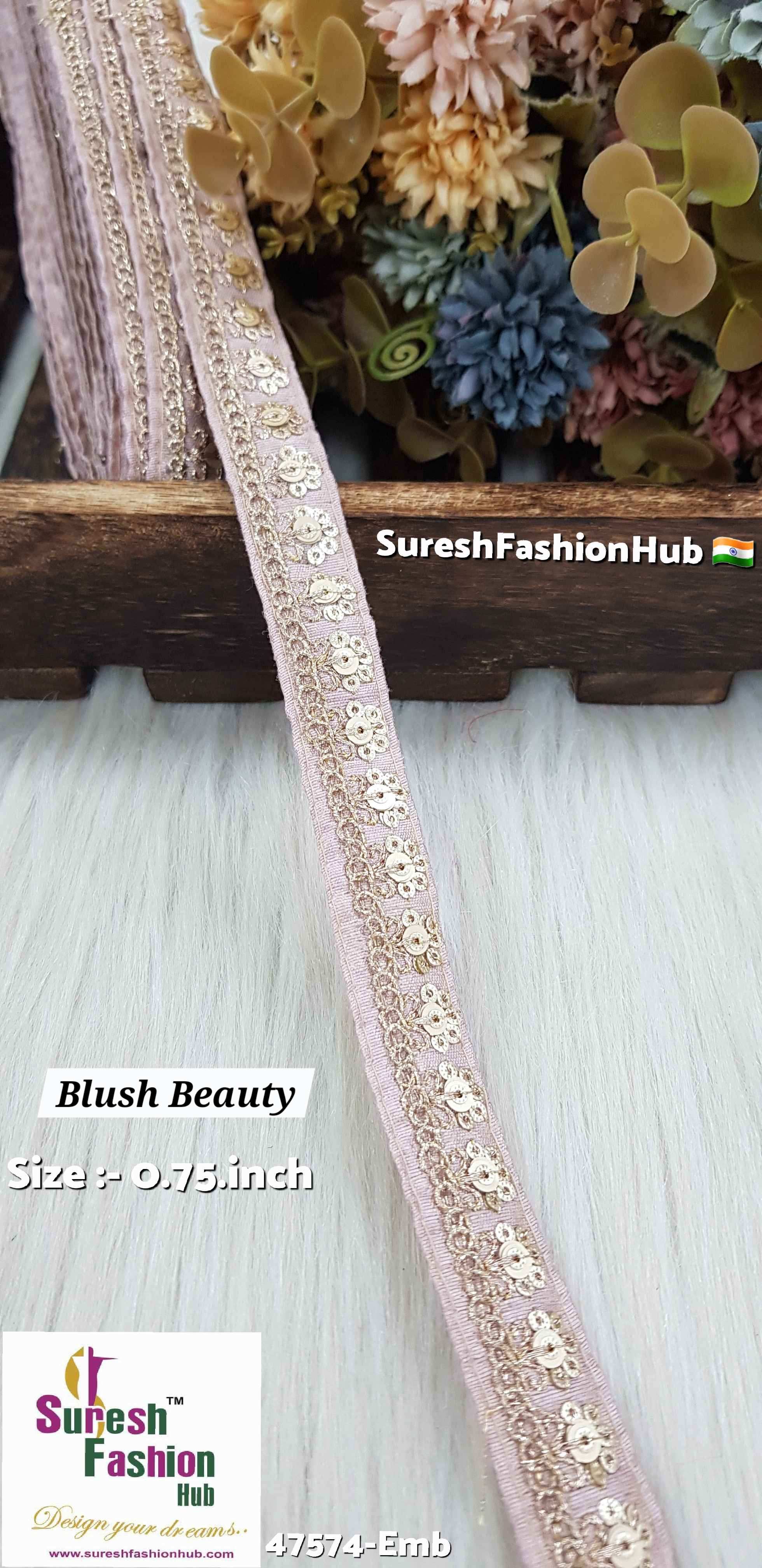 Embroidery  Blush Beauty Surat Silk