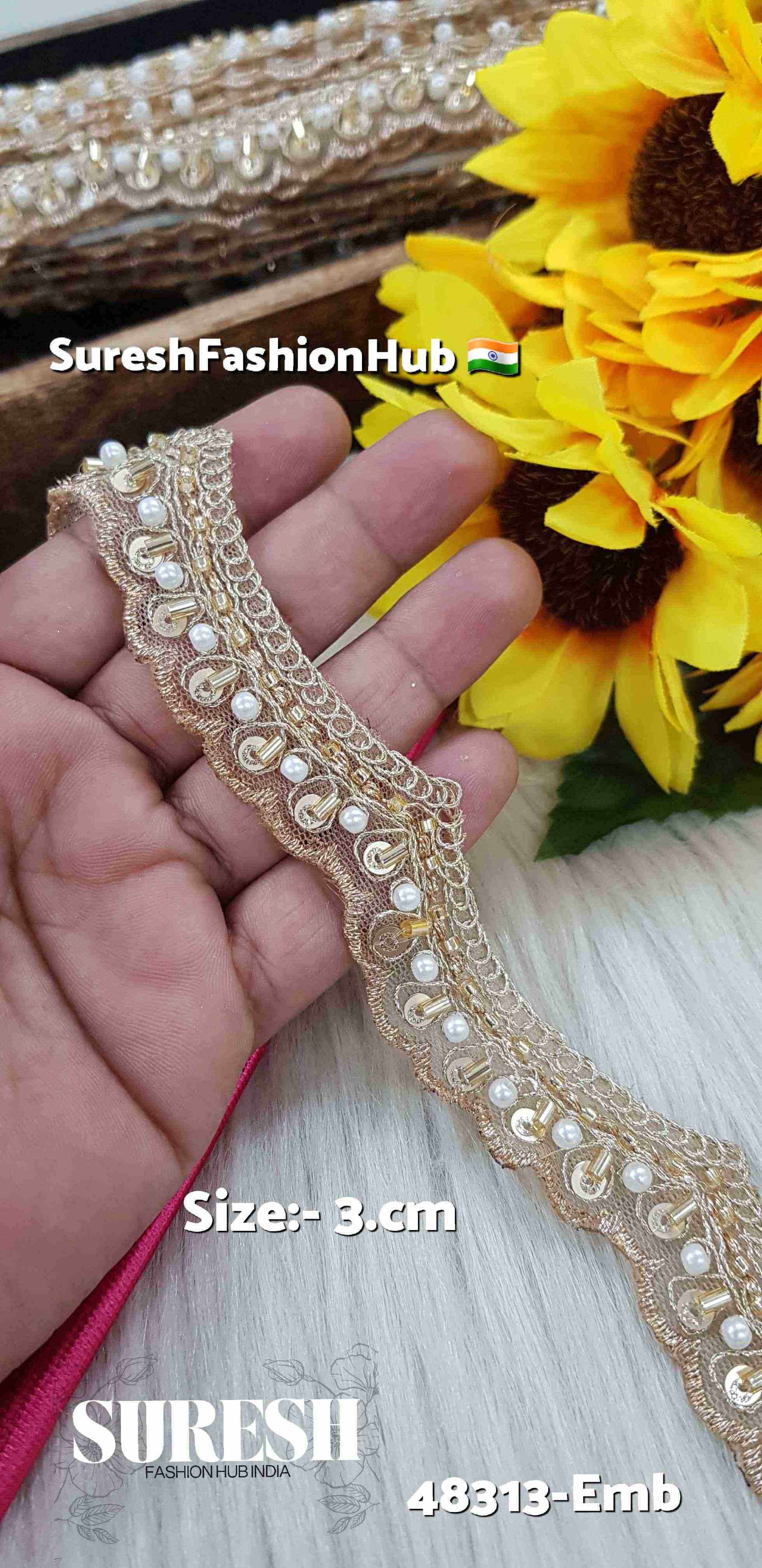 Antique Gold Regal Scallop Lace