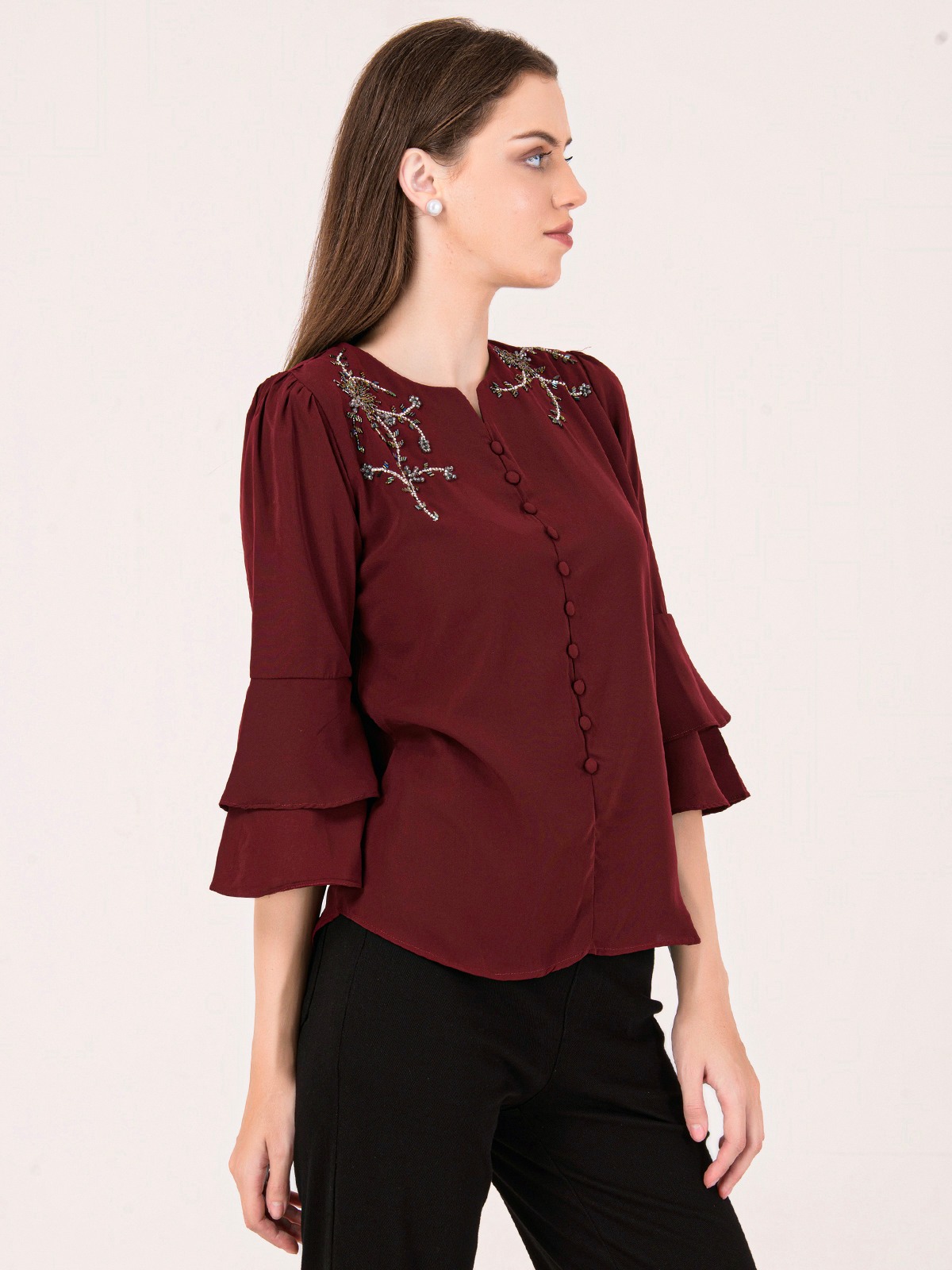 Albion Women Wine Smart Top