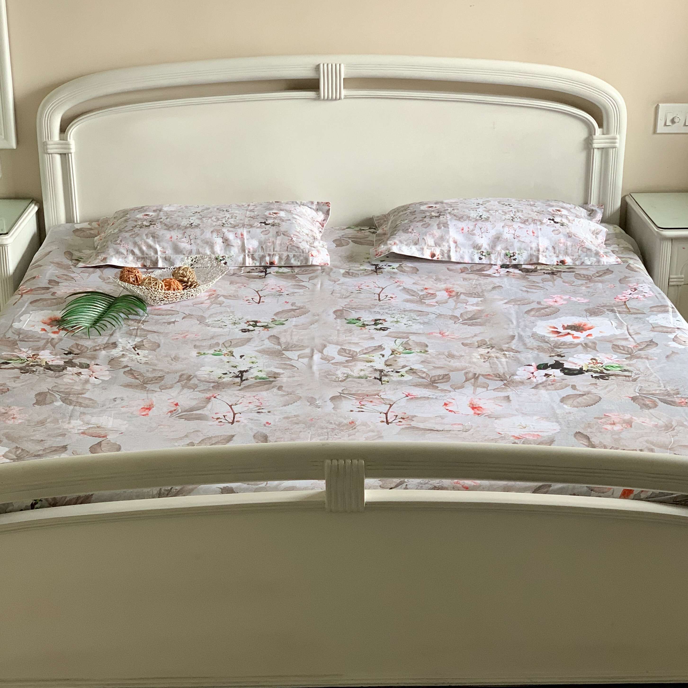 Boria Bistar | BORIA BISTAR 400 TC 100% Cotton California King 3D Digital Printed Bed Sheet|4