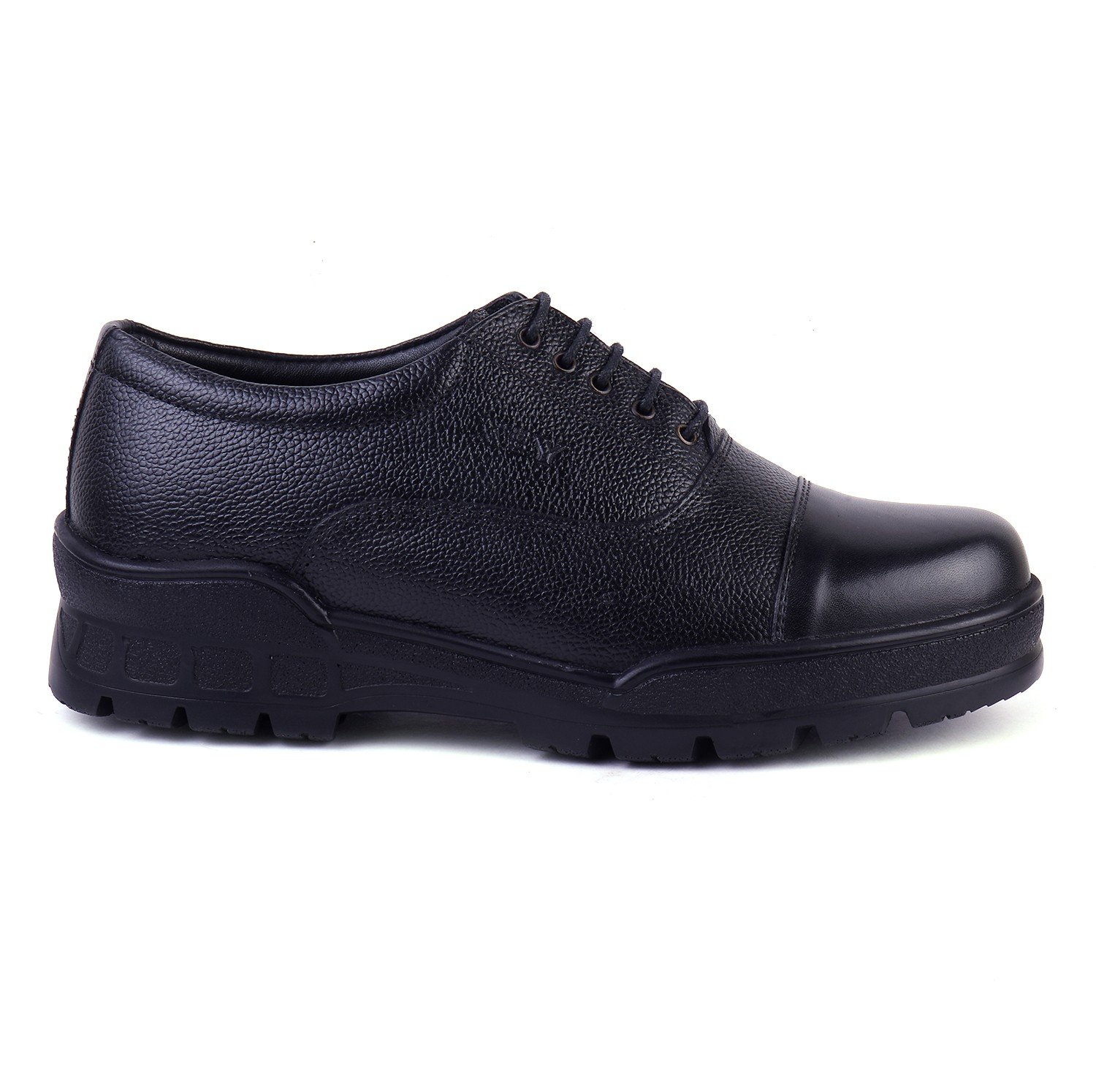 XHUGOY LACE-UP SUPERIOR RANGE LEATHER POLICE/FORMAL SHOES BLACK/TAN SIZE 5-12 FOR MEN