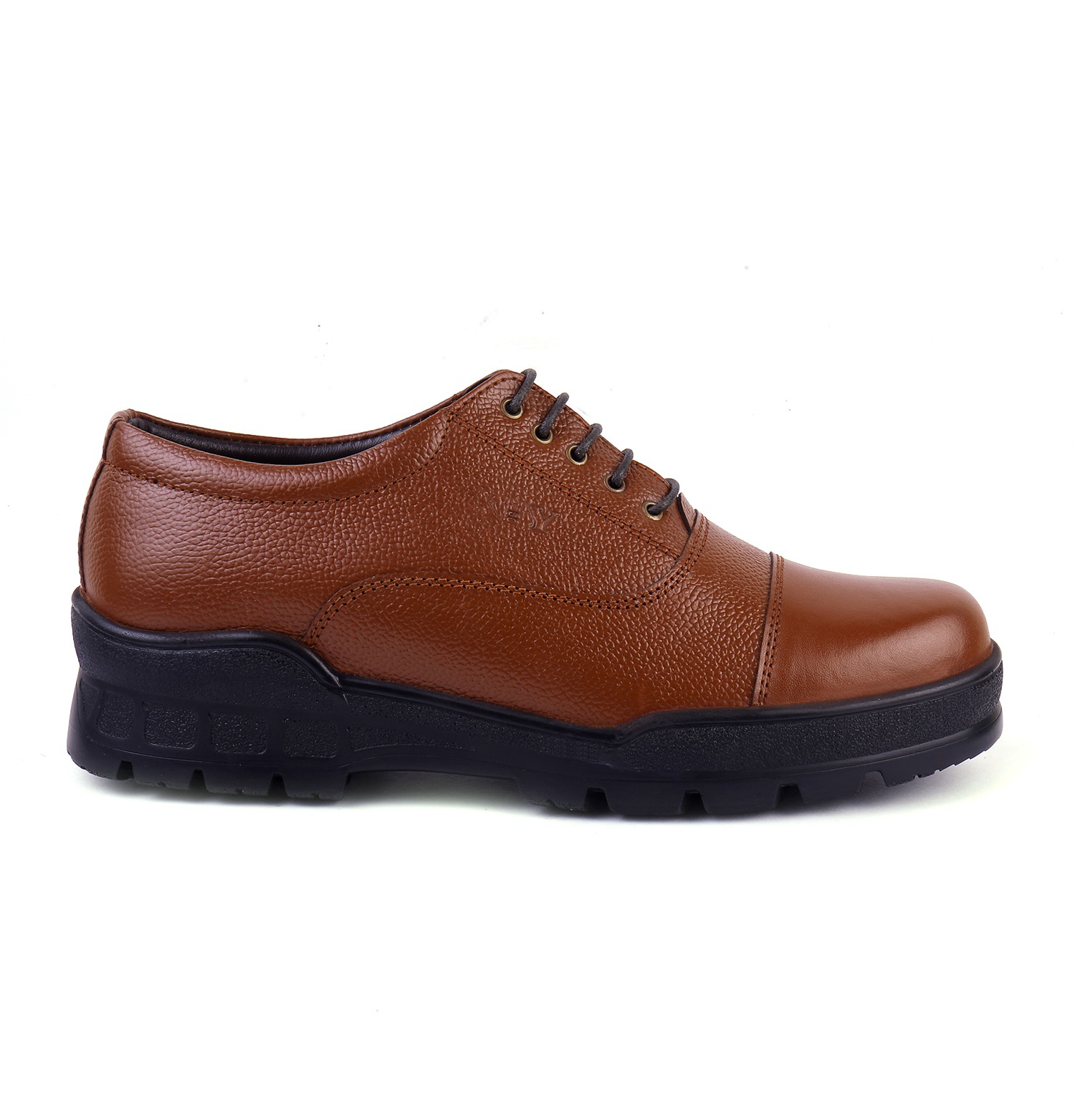 XHUGOY LACE-UP SUPERIOR RANGE LEATHER POLICE/FORMAL SHOES BLACK/TAN SIZE 5-12 FOR MEN