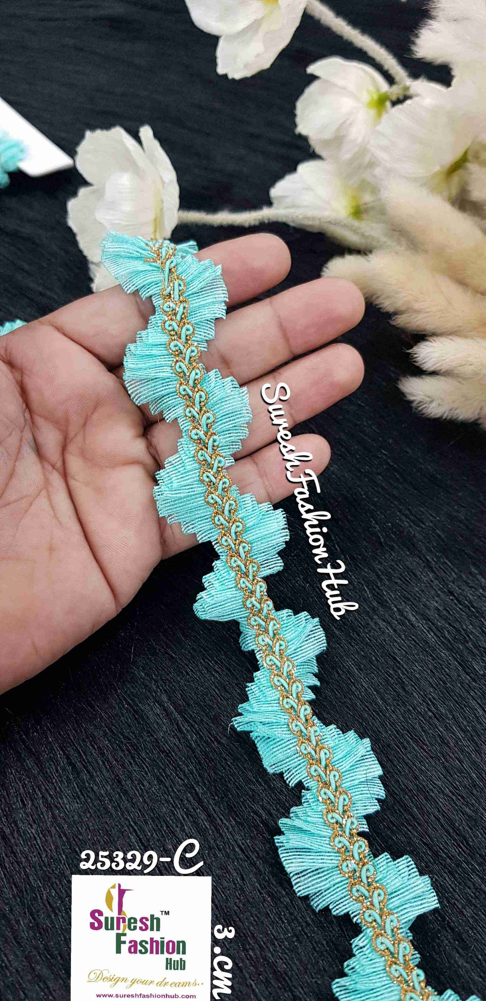 ShimmerEdge Sea Green Lace