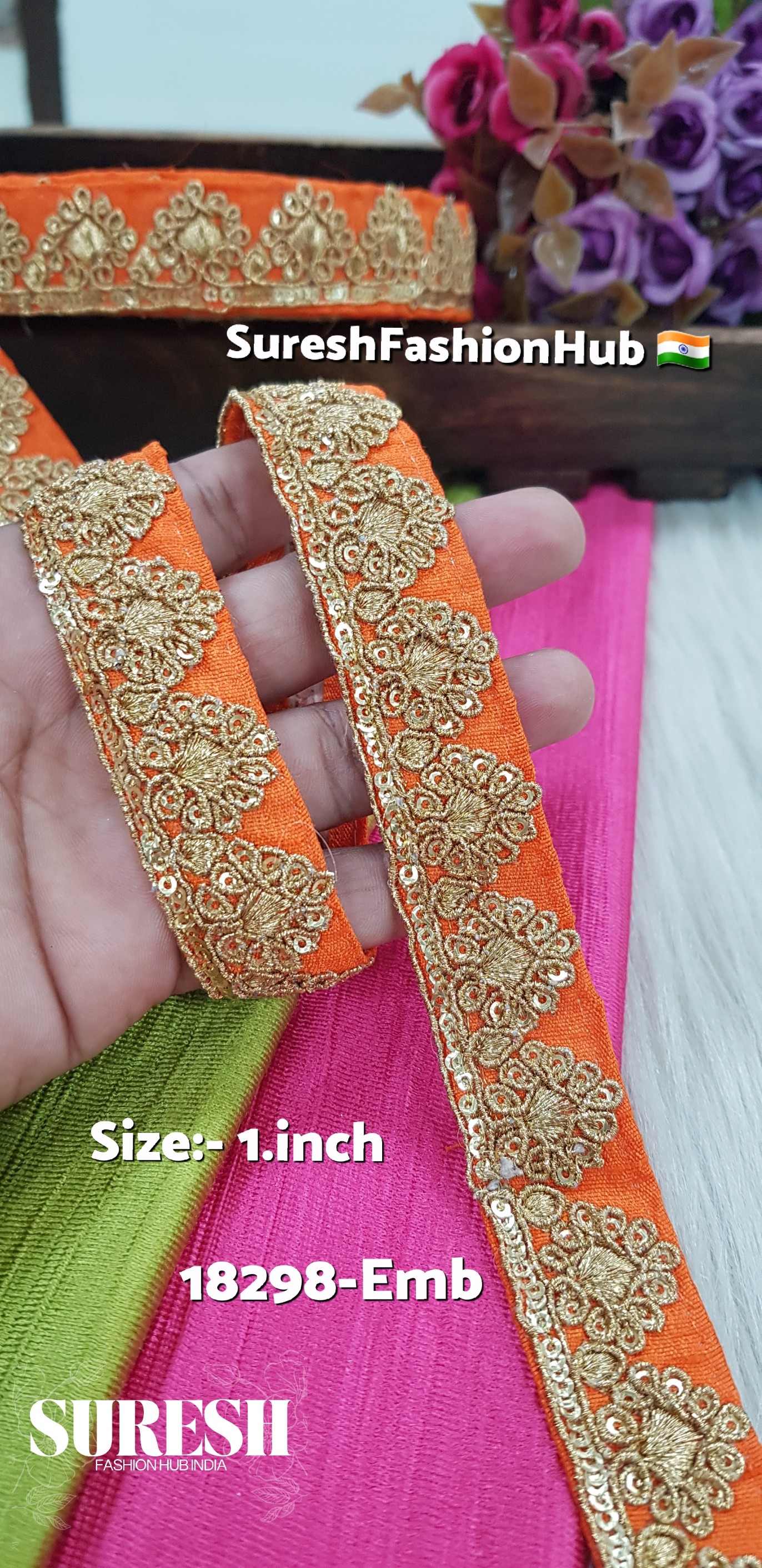 Sequin, Thread & Dori Embroidery Lace