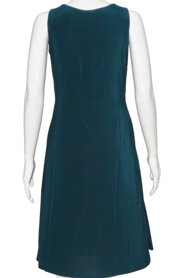 Zola Women's Dark Teal Sleeveless Ruched Midi Bodycon Dress