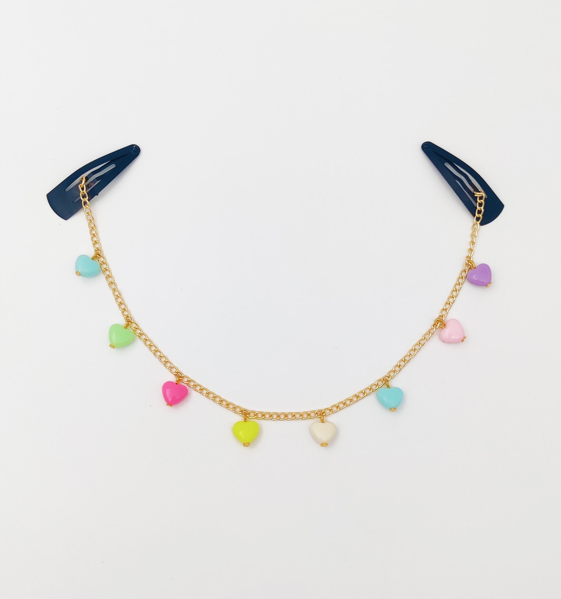 Heart Beads Detailed Crown Chain - Multicoloured