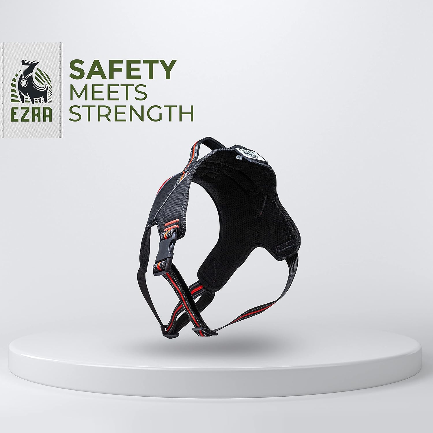 Ezra Hart Padded Harness for Dogs, Red