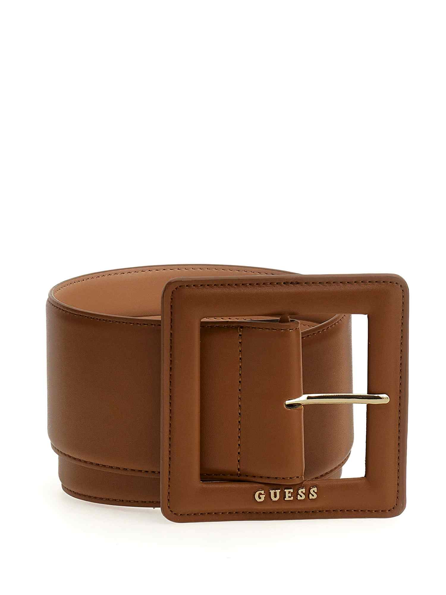Guess Brown Polyester Solid Women Belt