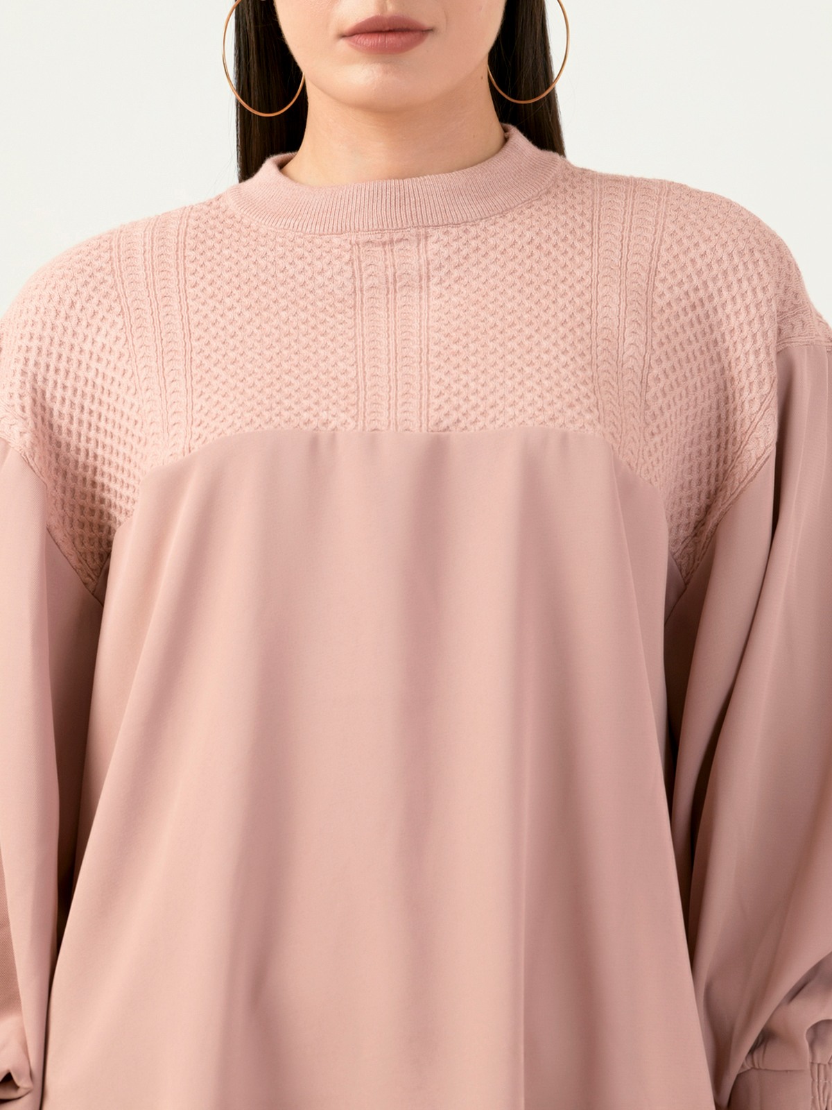 Albion Women Smart Premium Peach Blouson Top