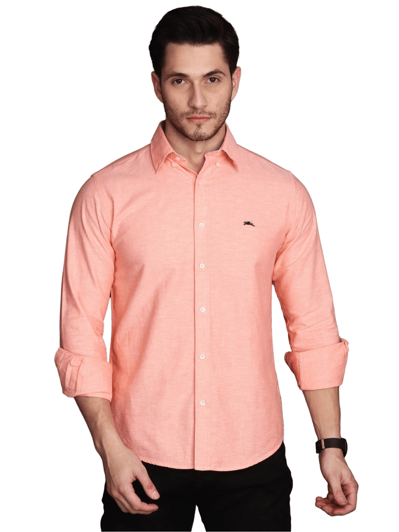 Albion Mens Cafe Orange Shirt F/S