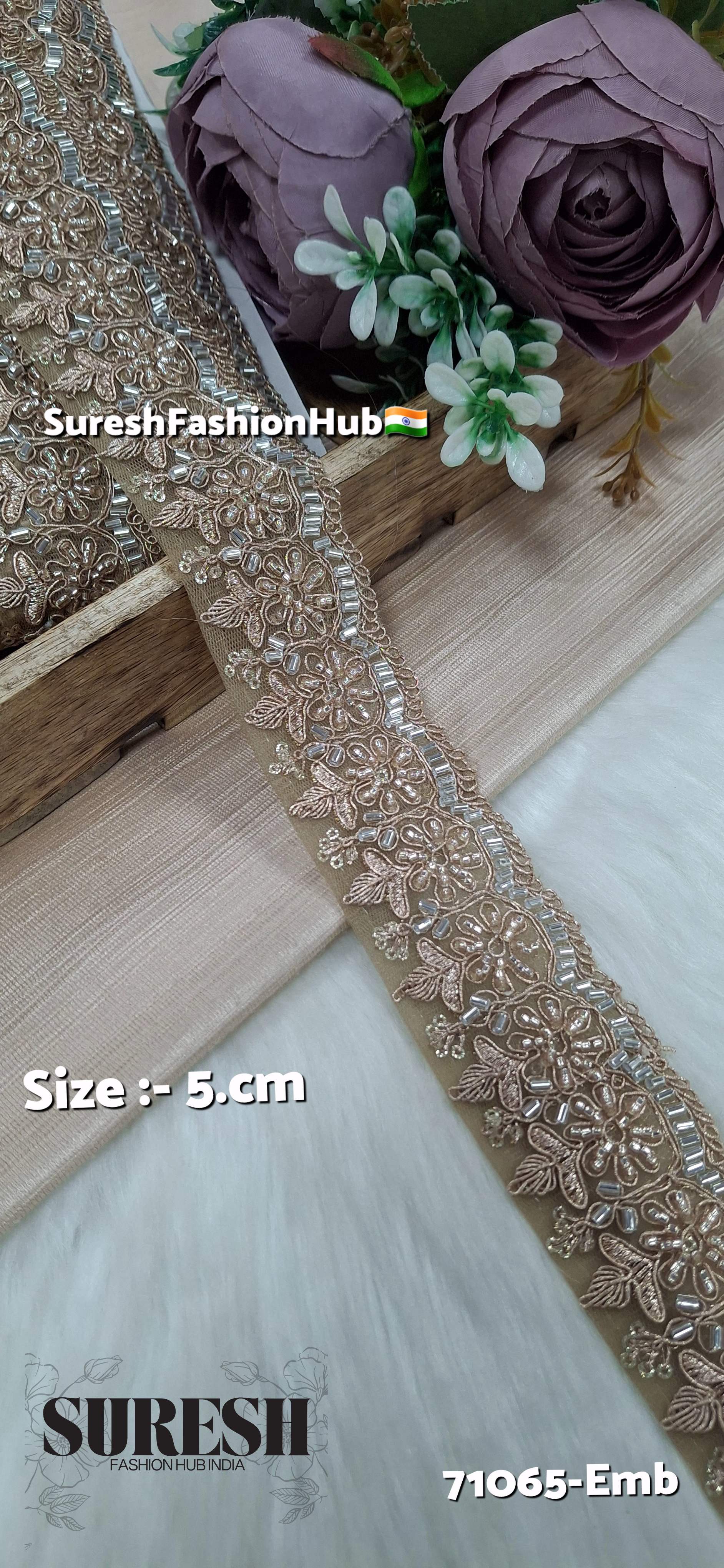 Floral Embroidery Border