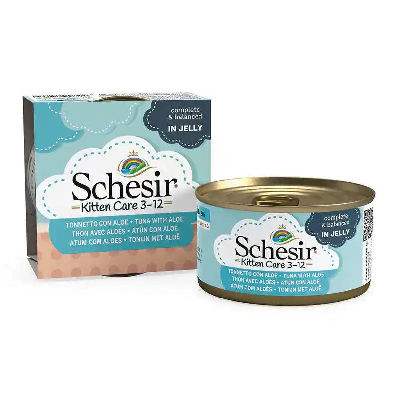 Schesir Tuna Whole Meat And Rice With Aloe Vera In Jelly Cat Wet Food, 85 g