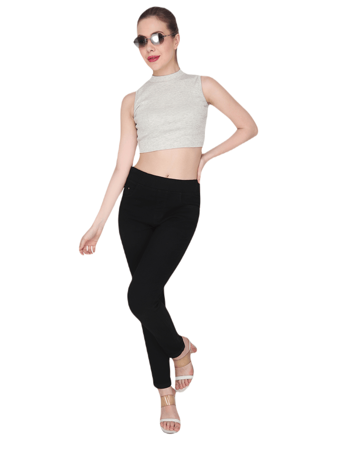 Albion By CnM Women Stretchable Black Denim Jegging