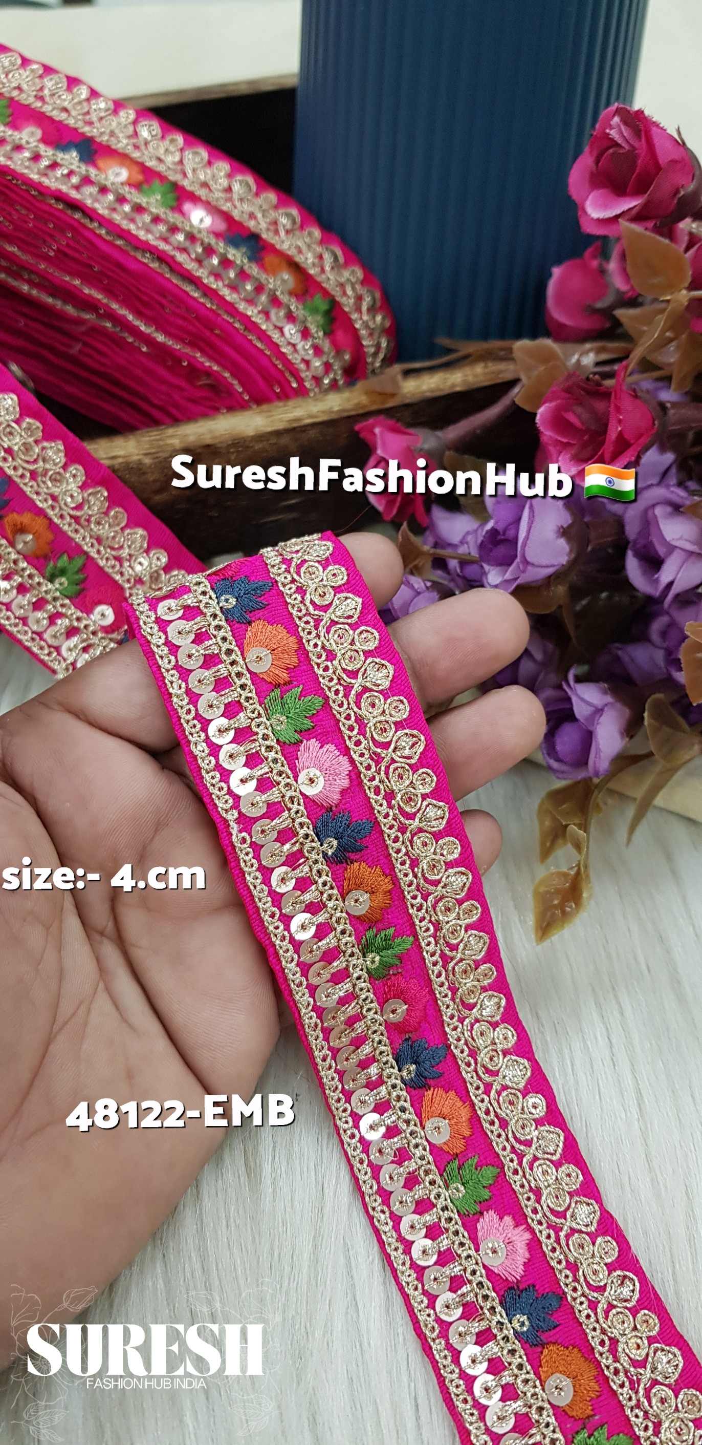 Sabyasachi Inspired Regal Rani Embroidery Lace – 48122-Emb