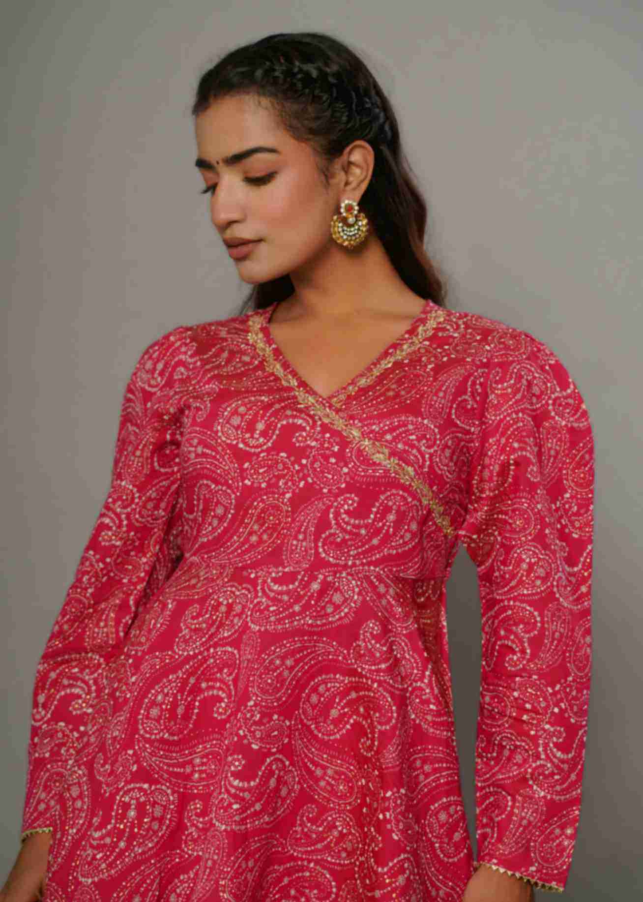 MUSLINE EMBROIDIERED SHARARA SET