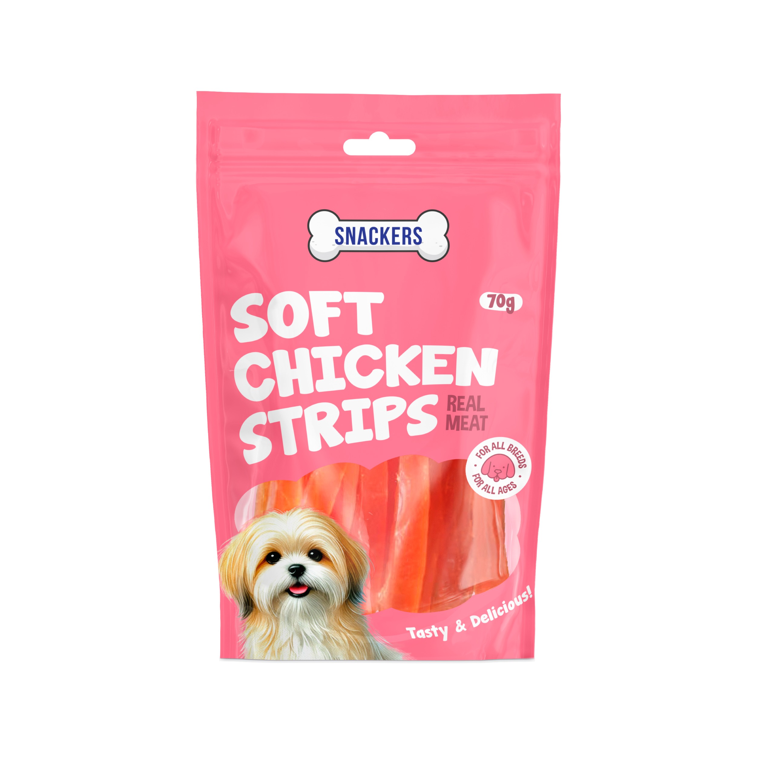 Snackers Soft Chicken Strips 70G CL – (Best Before Dec’26)