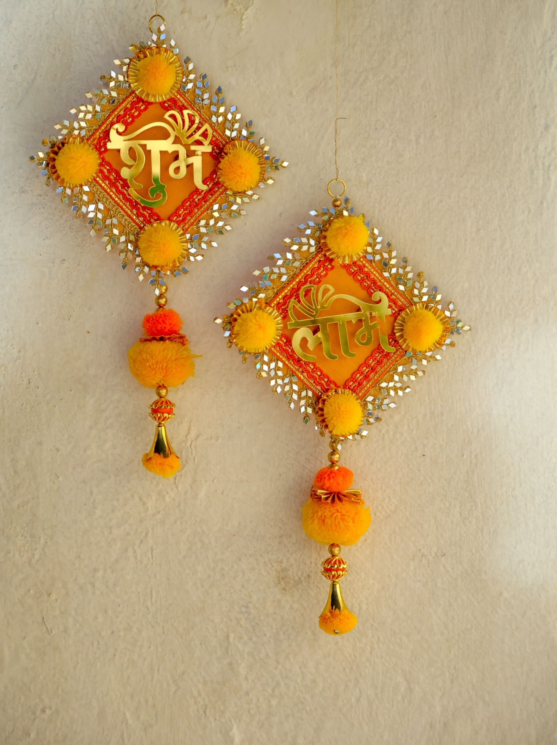 Floral art | Orange Yellow Pompom Subhlabh  undefined