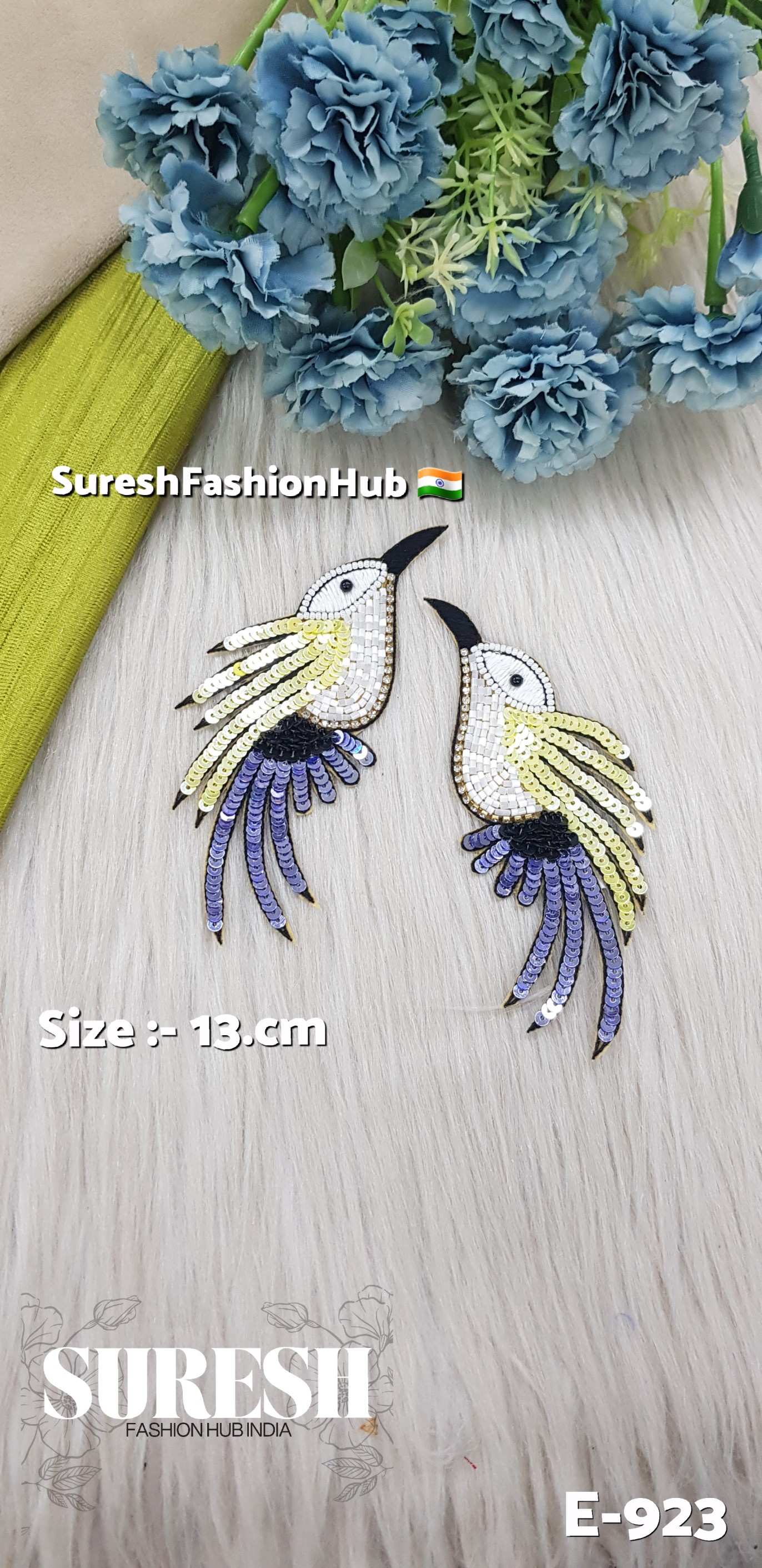 E-923 Lemon Right Side Humming Bird Patch