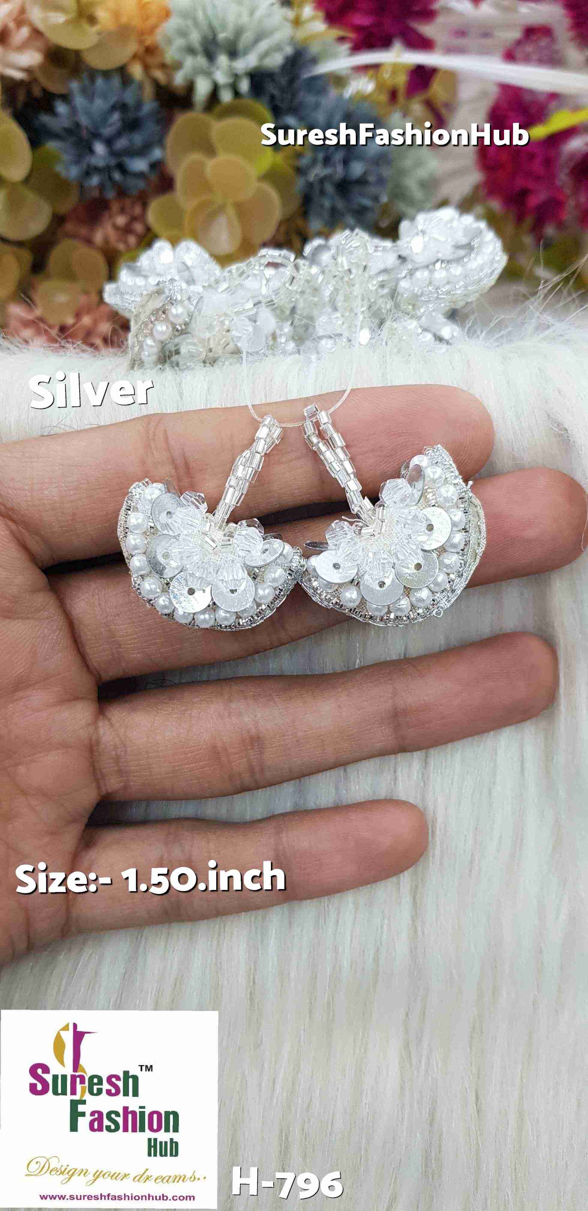 Silver Crystal Tassels