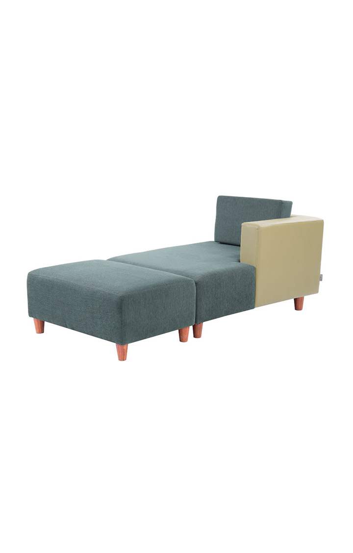neudot Hailey Fabric Chaise Lounger LHS in Floral Castle Green Colour