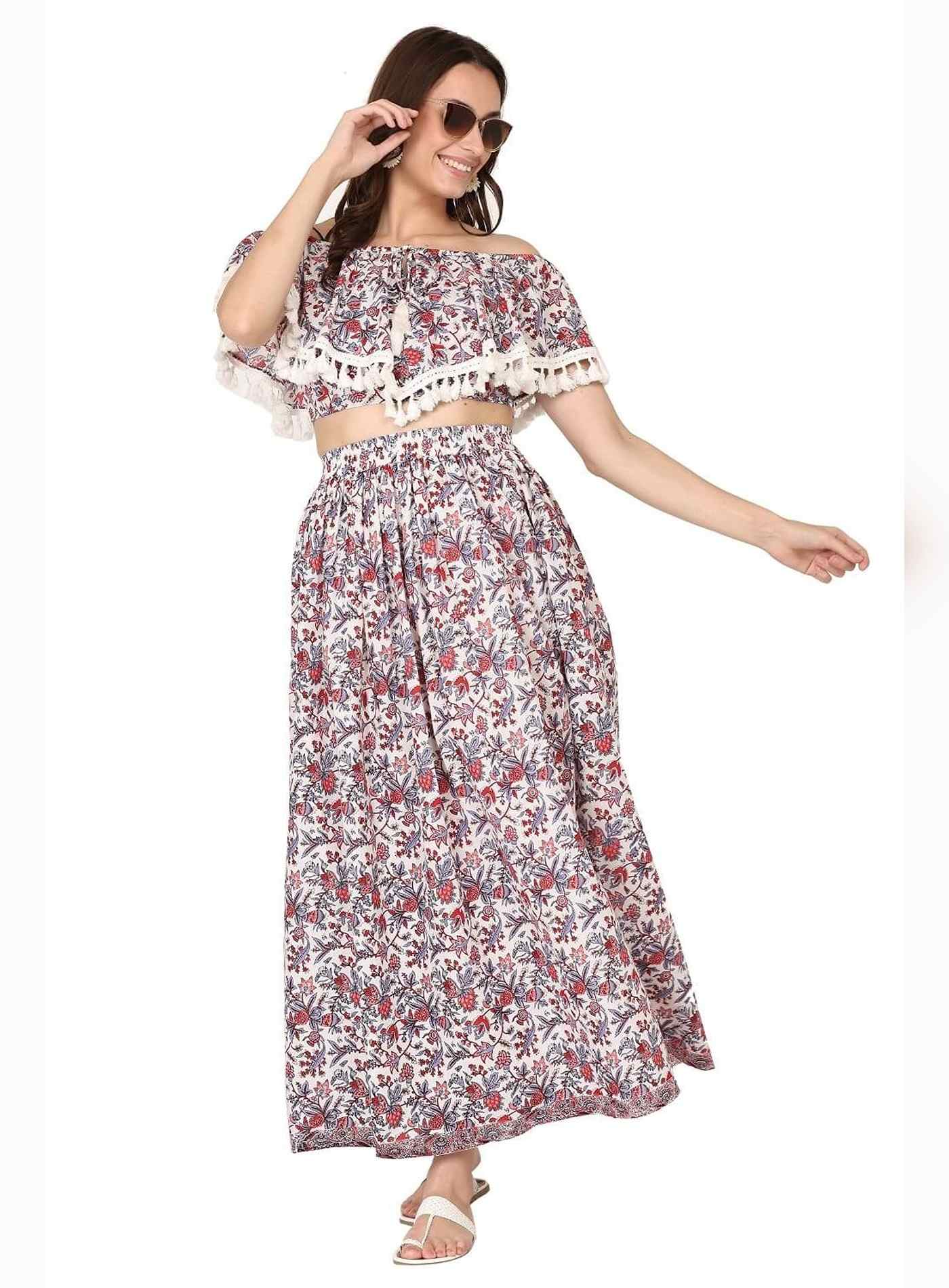 Alice18 Women's Sicilian Dream Off-Shoulder Cape Sleeve Co-Ord Set