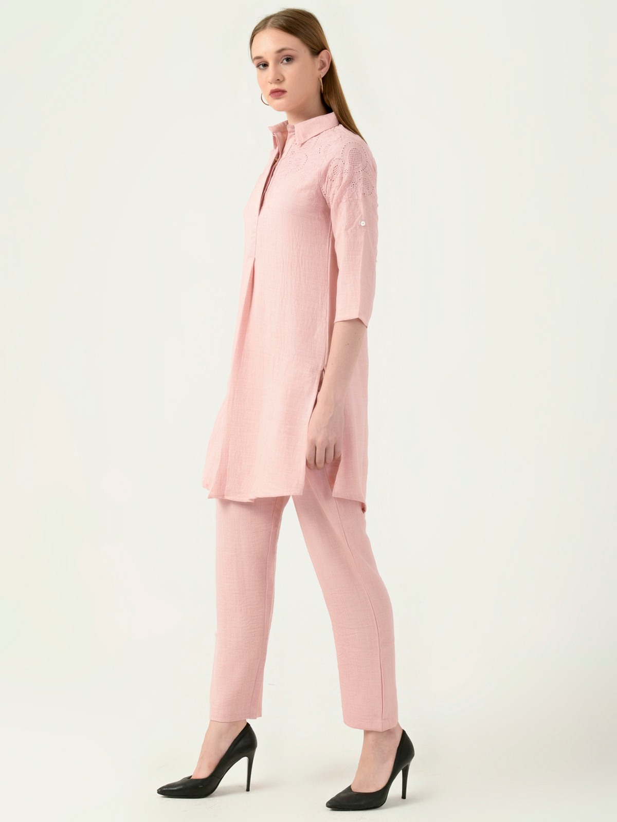 Albion Women Smart Premium Peach Co-ord