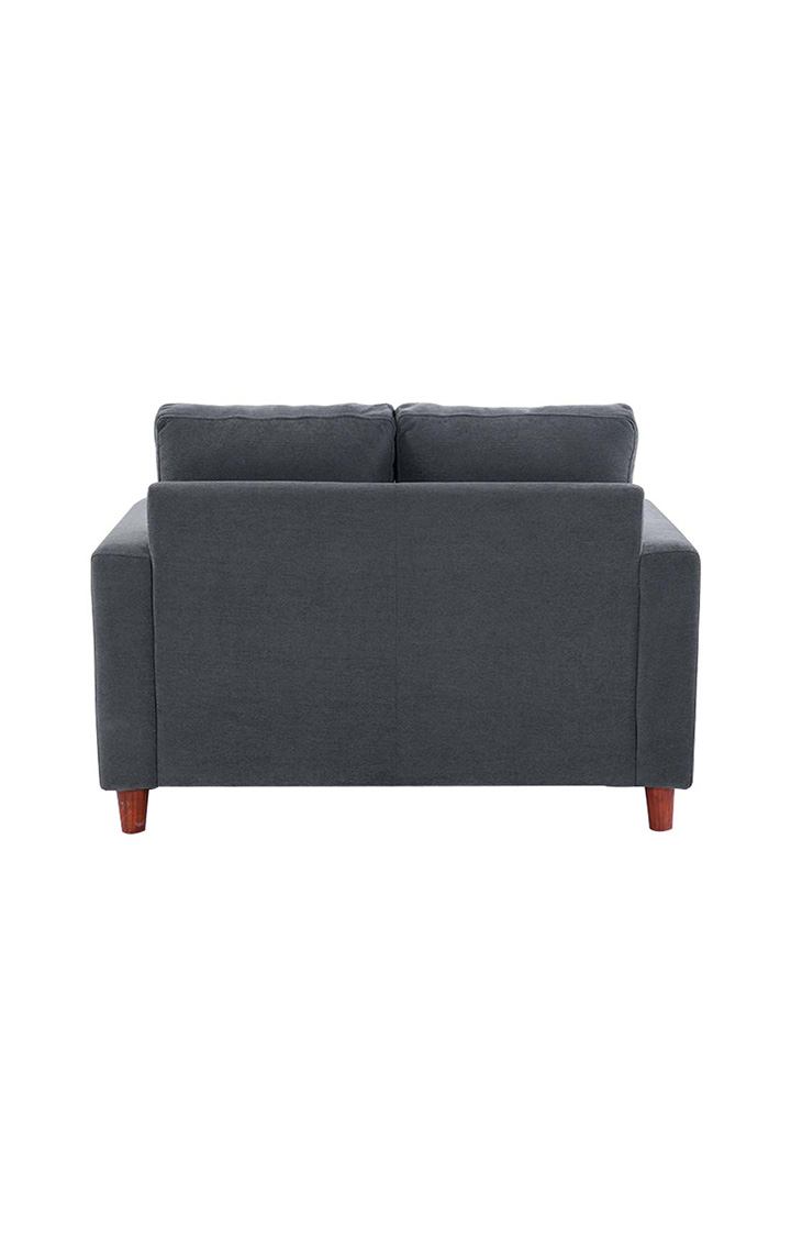 NEUDOT Roman Fabric Sofa for Living Room | 2 Seater Sofa for Drawing Room & Bedroom, Sofa for Office & Lounge - Graphite Grey