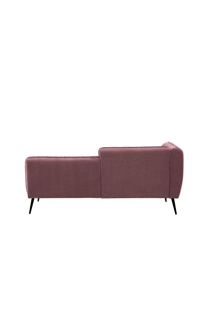 neudot Diva LHS Sofa Chaise Lounger with Black Legs for Living Room|Bedroom|2 Person Sofa|Diwan|Premium Fabric | Solid Wood Frame|2 Seater (Colour : Ceramic Pink (DIY))