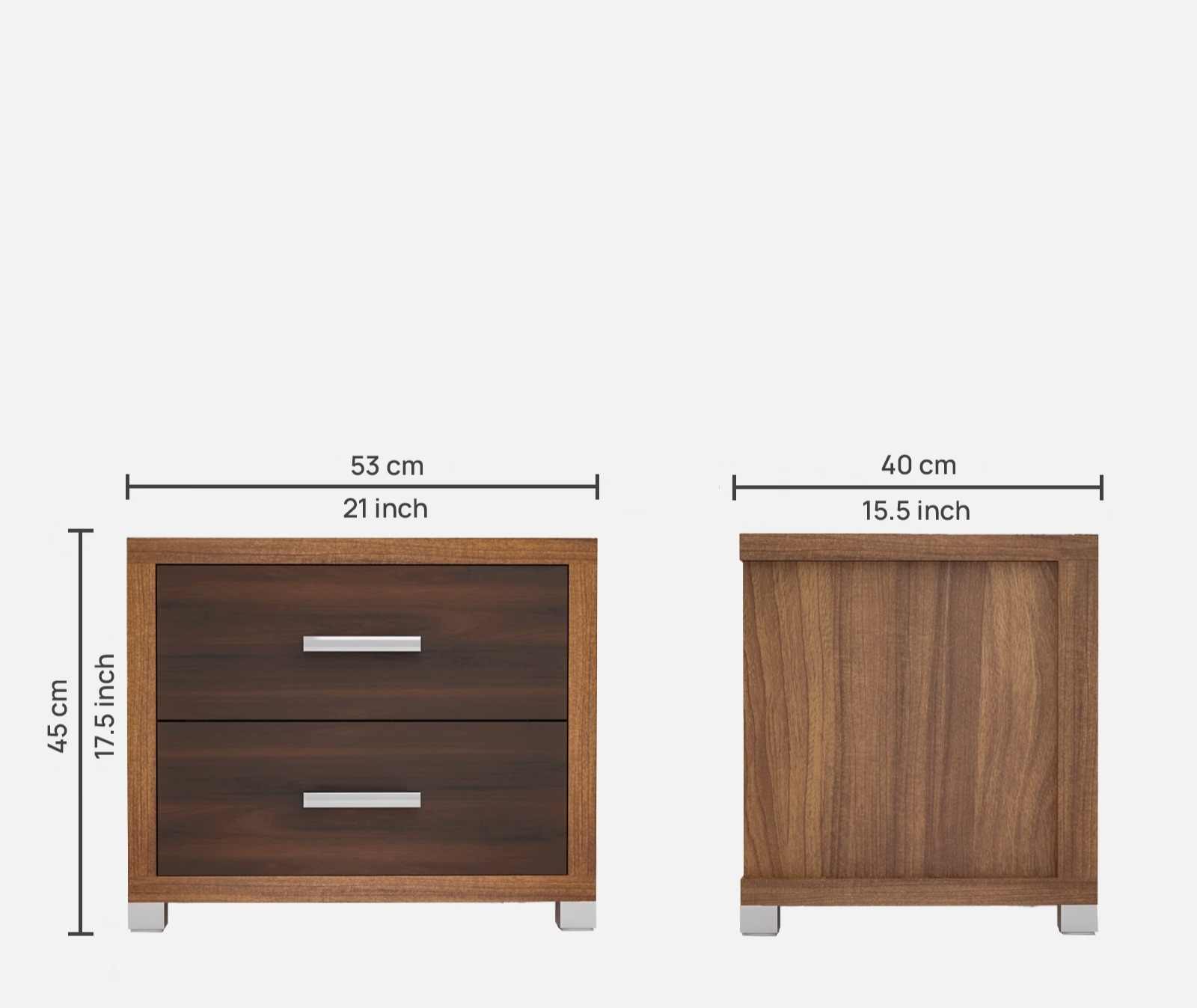 neudot Denver Bedside Table - Leon Teak (DIY)
