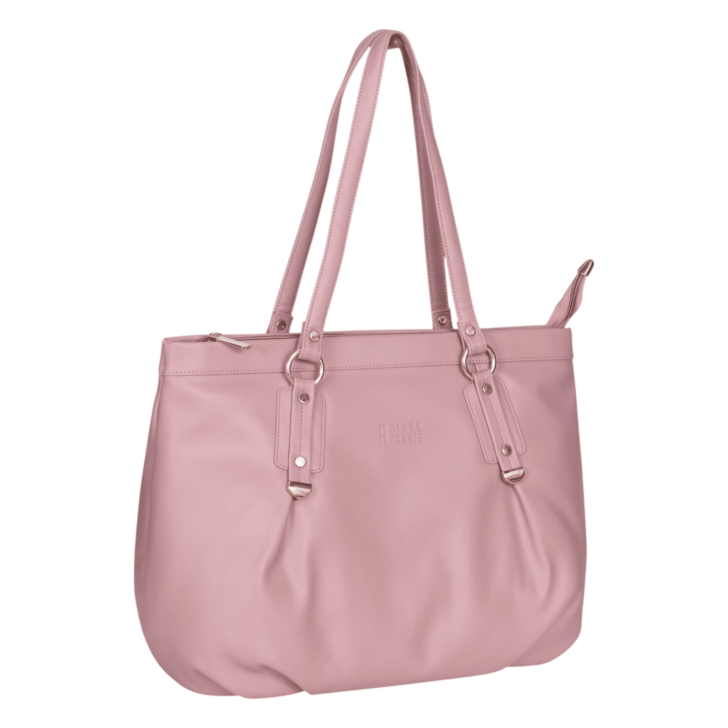 Ninaa Rossie Pink Faux Leather Tote Bag