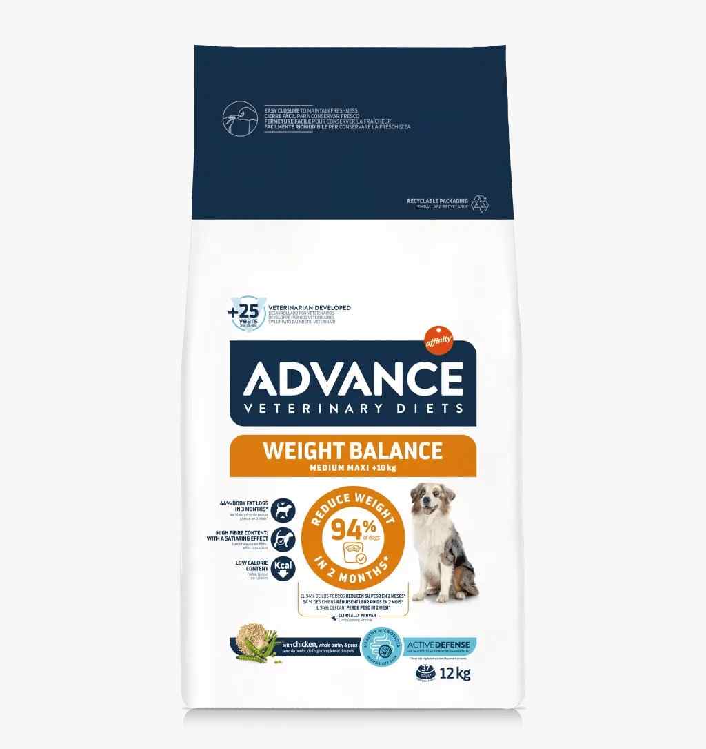 Advance | Advance Weight Balance Medium & Maxi Veterinary Dog Dry Food, 12 kg