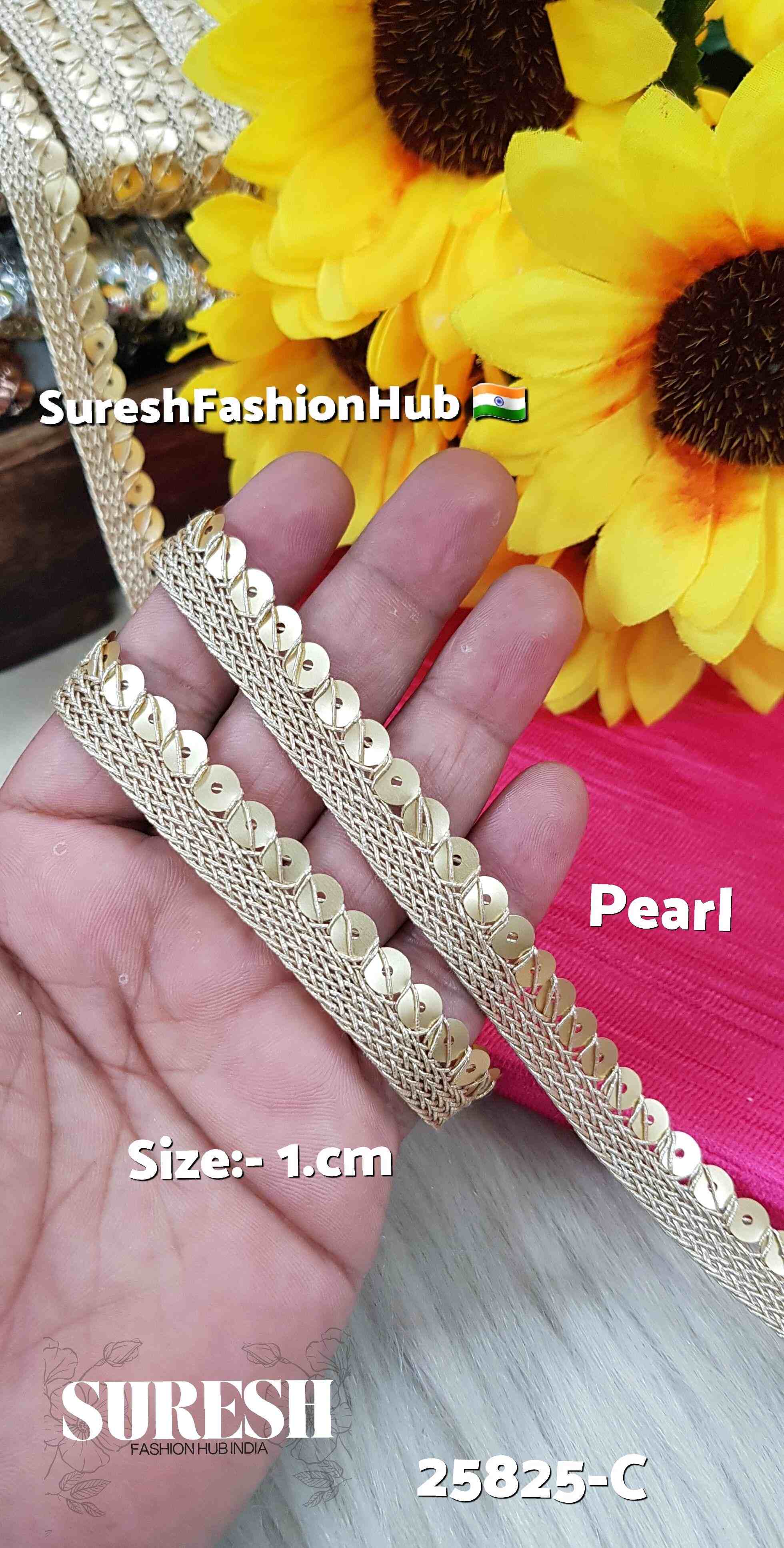 Pearl Sequin Jhalar Lace – 18 Meters