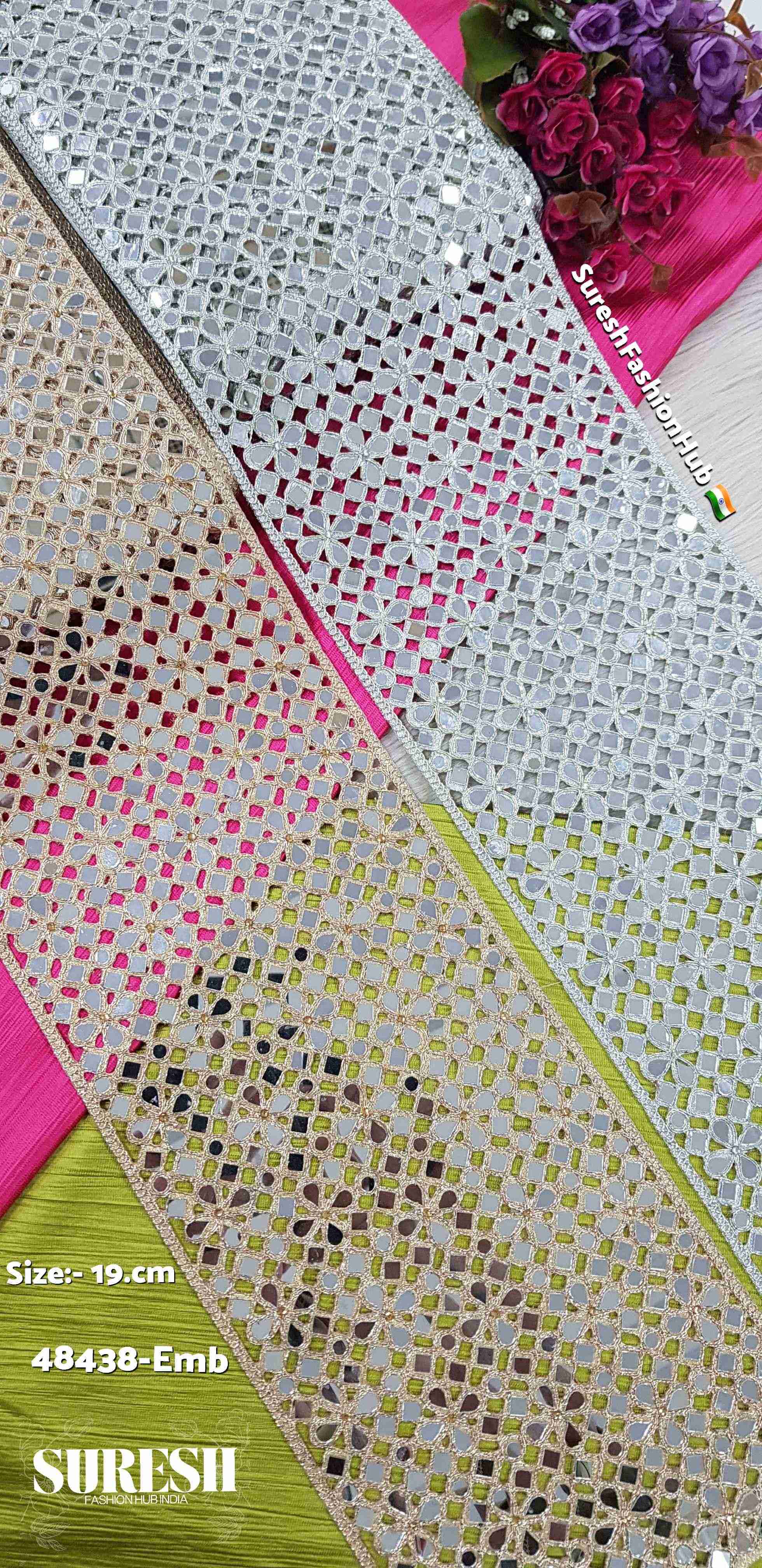 Rosé Bloom Cutwork Mirror Lace – 48434-EMB