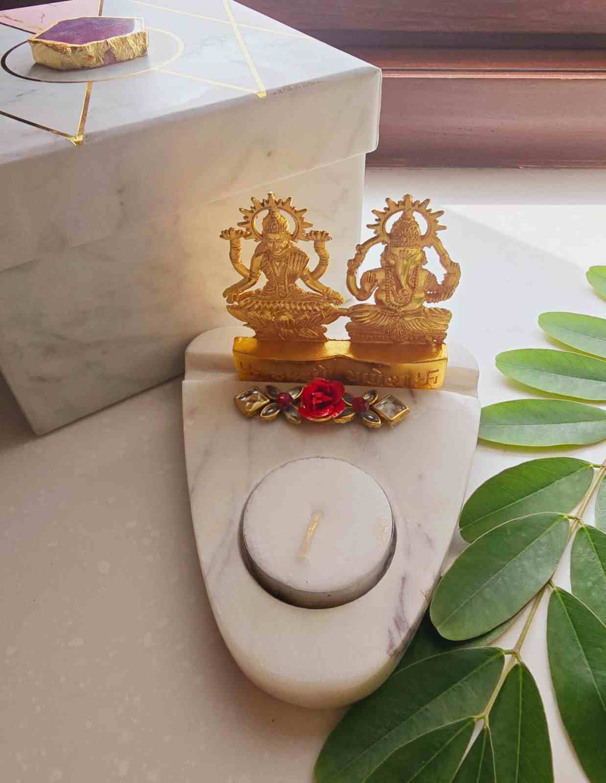 Laxmi Ganesha Tealight Holder