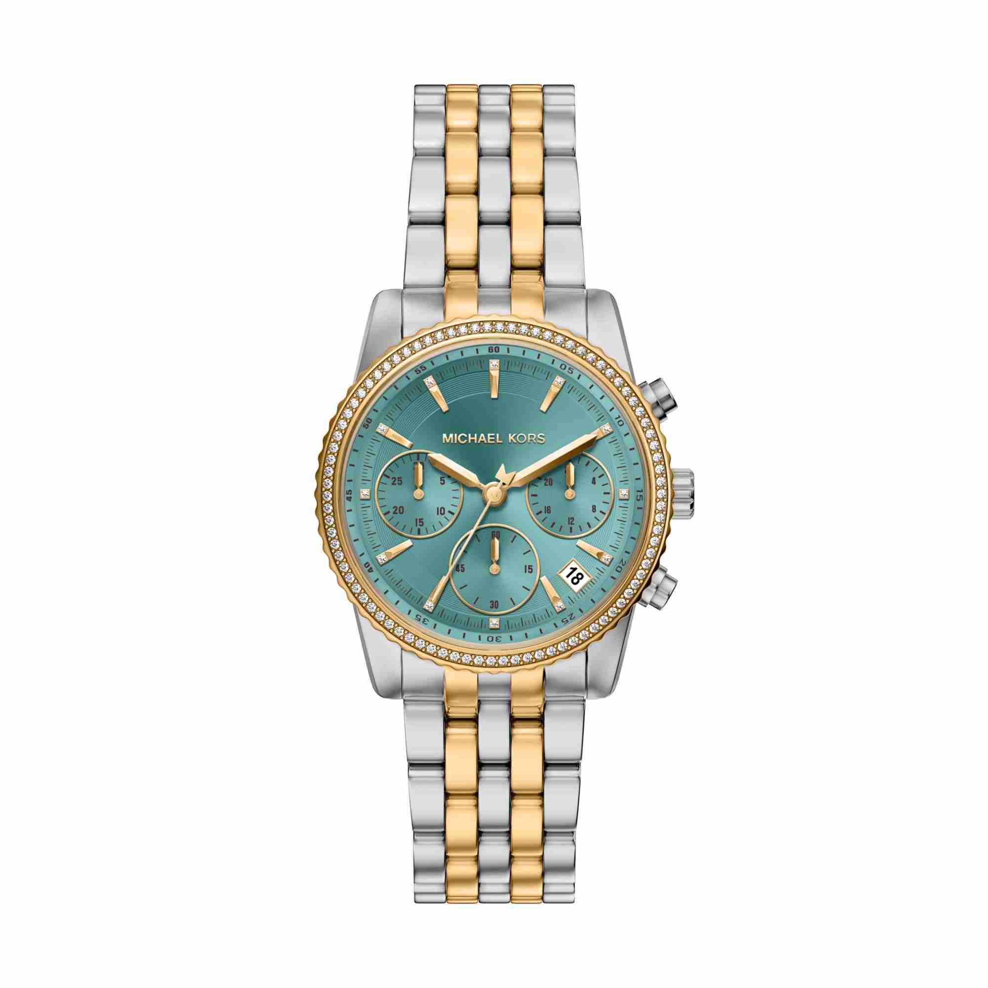 Michael Kors Bryant Pavé Two-Tone Watch