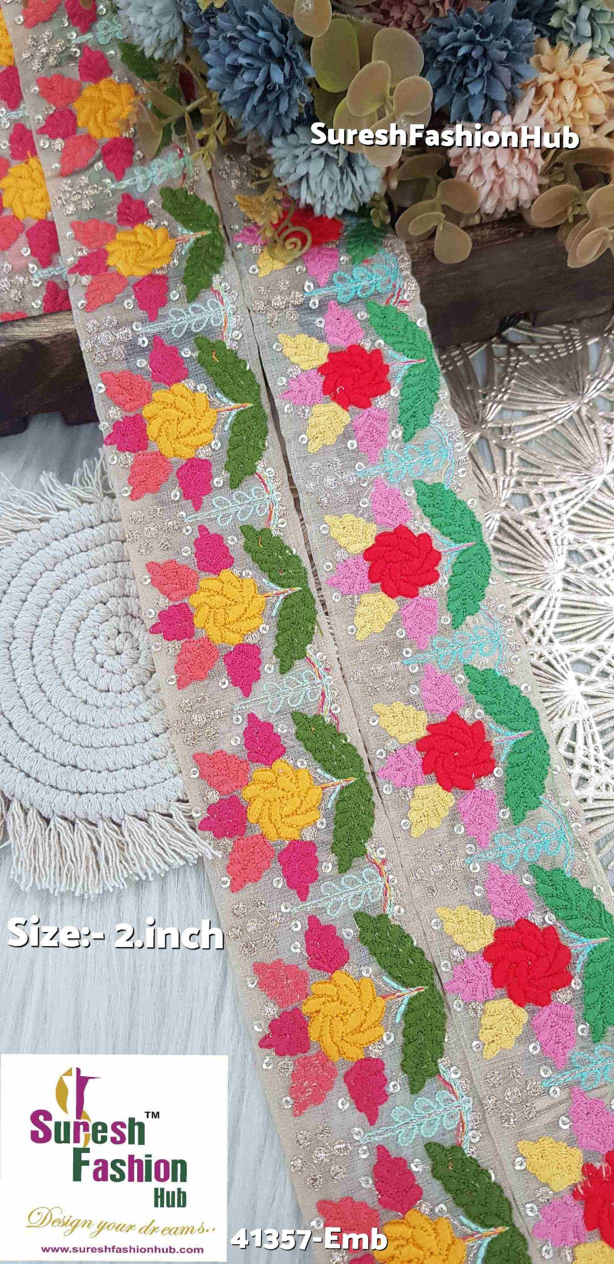 Organza Multi-Color Embroidery Lace