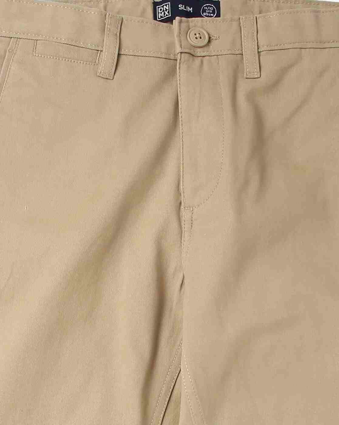 YB DNMX | Boys Flat-Front Trousers with Insert Pockets|2