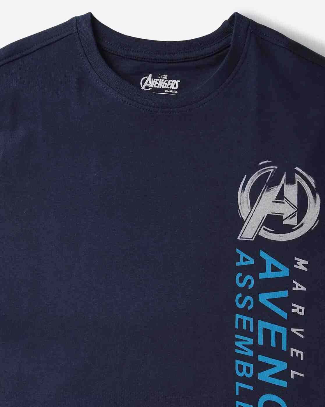 YB DNMX | Avengers Print Round-Neck T-Shirt|2